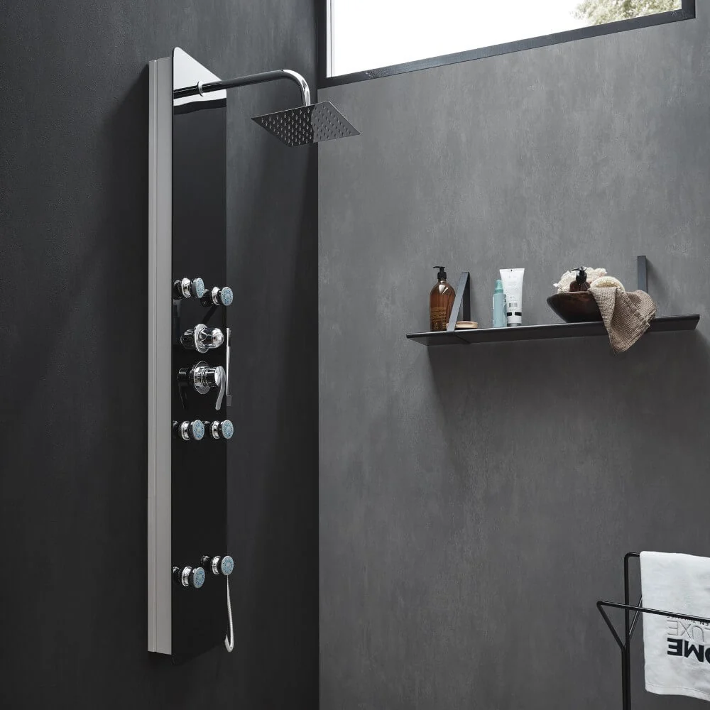 Home Deluxe Douchepaneel DIVE Zwart