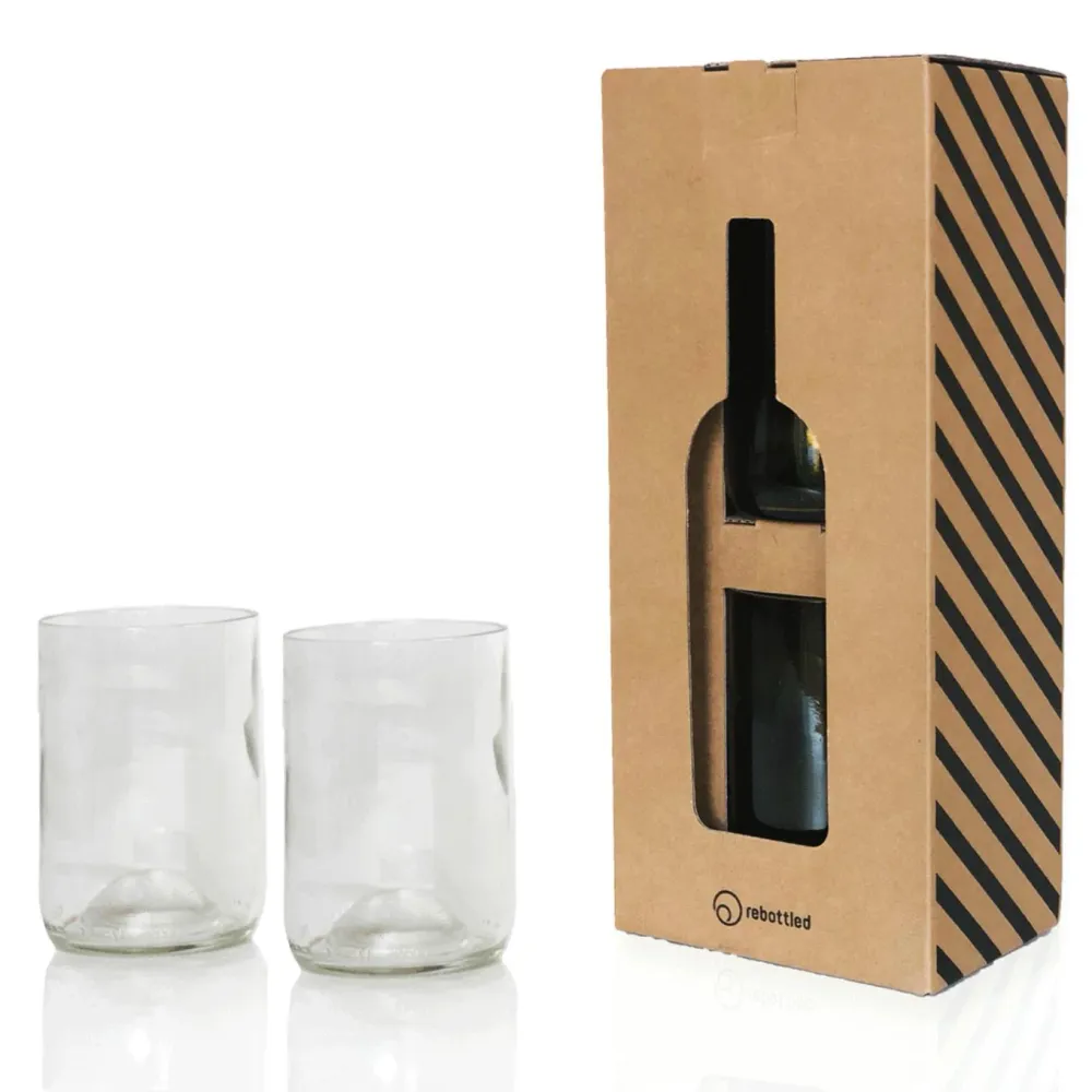 Rebottled glazen clear 2-pack