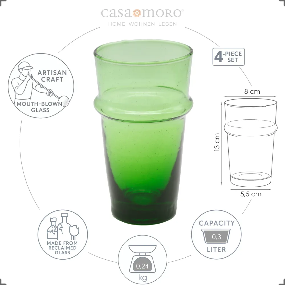 Longdrinkglazen, set van 4