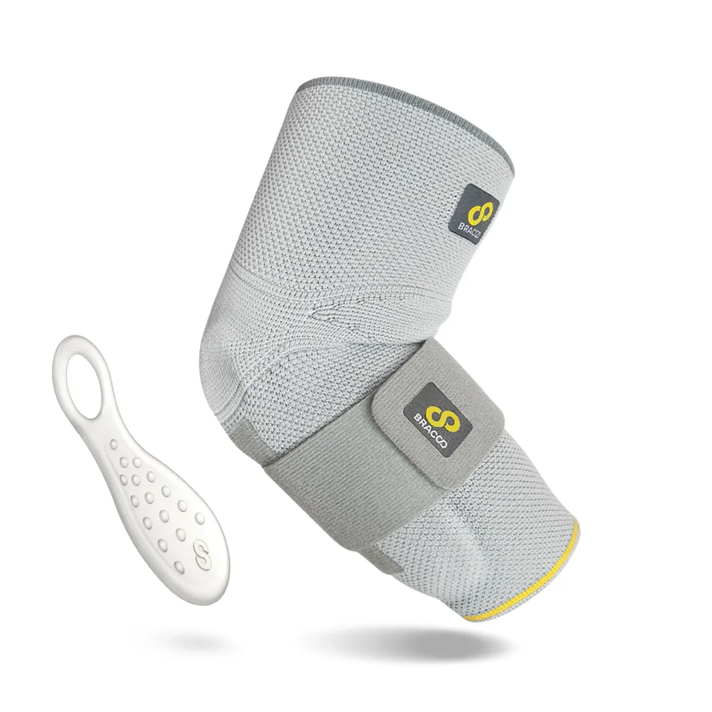 Bracoo EP42 Shielder Elleboogmouw met 3D Ergo Pad (ModularPro) *gepatenteerd Grey