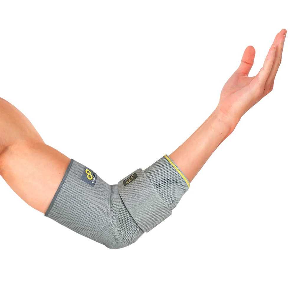Bracoo EP42 Shielder Elleboogmouw met 3D Ergo Pad (ModularPro) *gepatenteerd Grey
