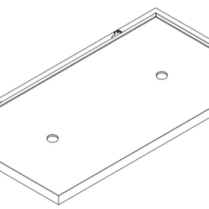 Wave 8230.100 ZERO plafondunit - 900 x 500mm - motorloos - vlak inbouw - RVS