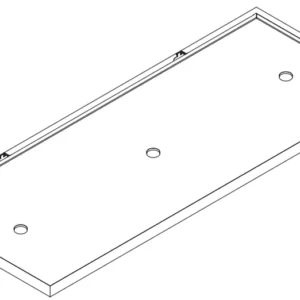 Wave 8230.101 ZERO plafondunit - 1200 x 500mm - motorloos - vlak inbouw - RVS