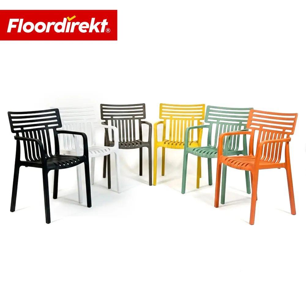 Tuinstoel | Terrano | Stapelbare designstoel weerbestendig & UV-bestendig voor tuin, balkon & terras