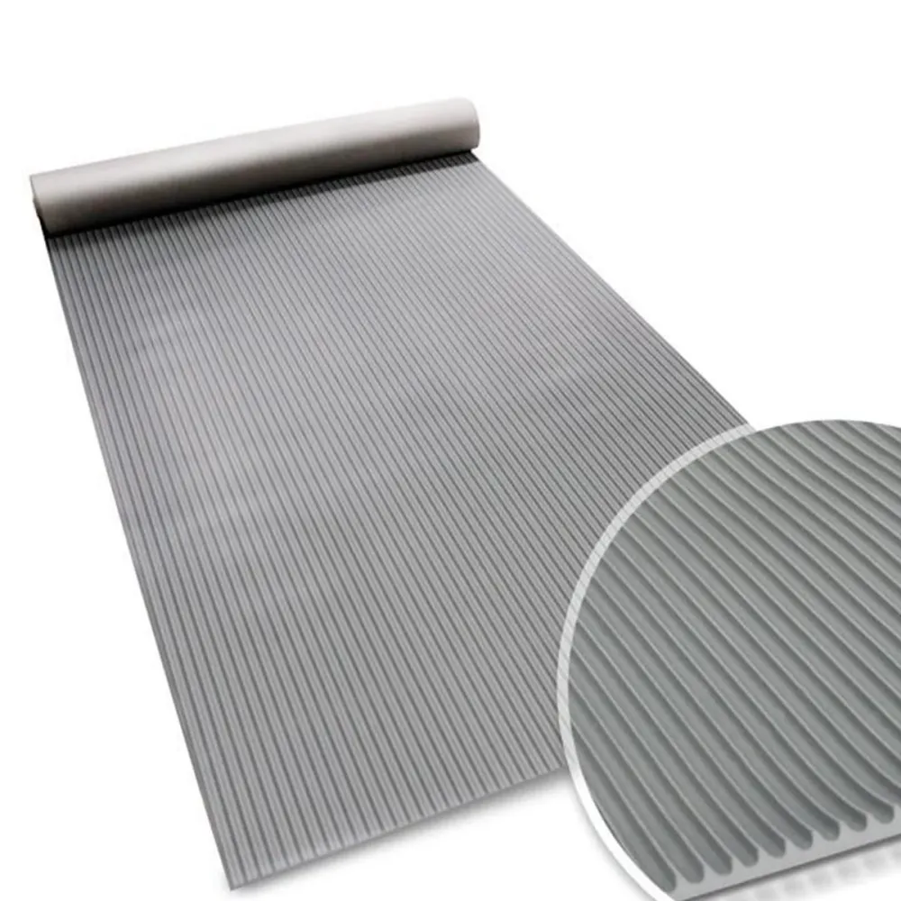 Rubber loper | fijne groeven | grijs | 3 mm | op maat