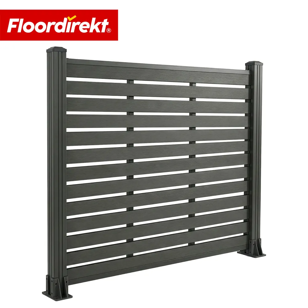 WPC-schutting | Milos | 180 x 180 cm antraciet met aluminium palen