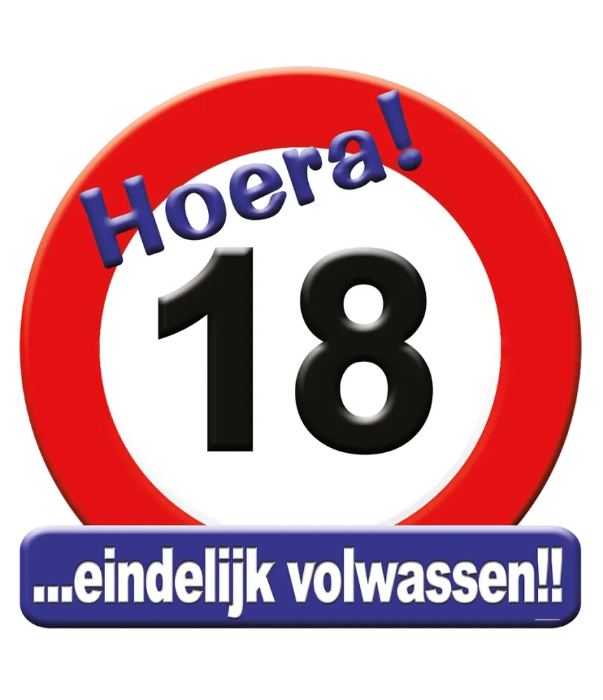 Huldeschild - 18 jaar
