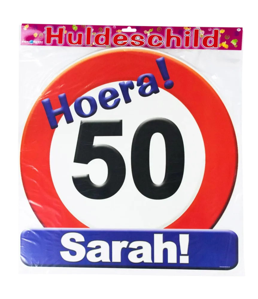 Huldeschild - 50 jaar Sarah