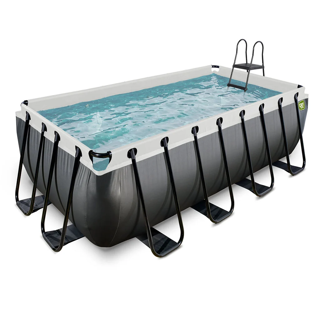 EXIT Black Pool 400x200x122 filter and ladder - zwart Diameter 400 mm
