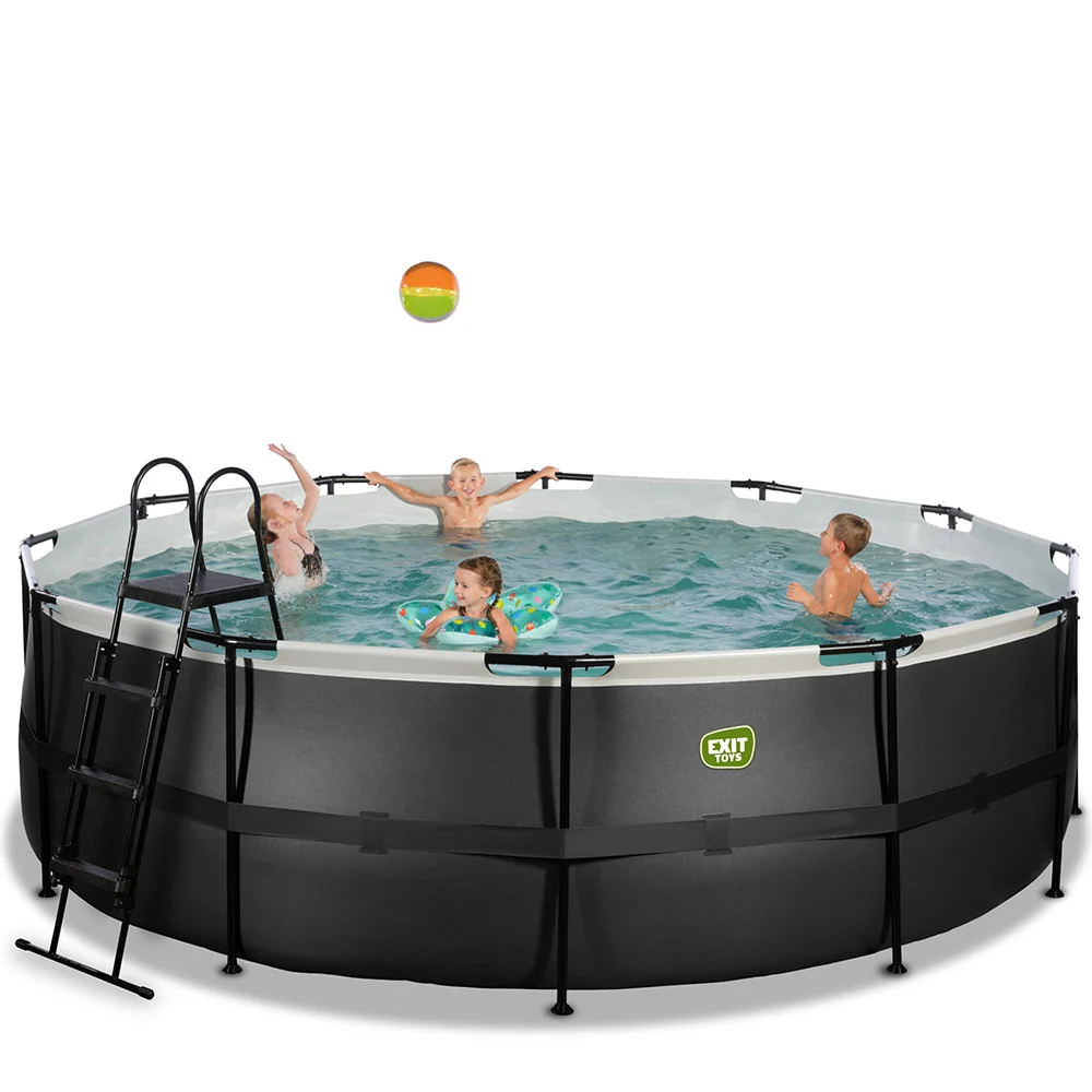 EXIT Black pool 450x122 filter and ladder - zwart