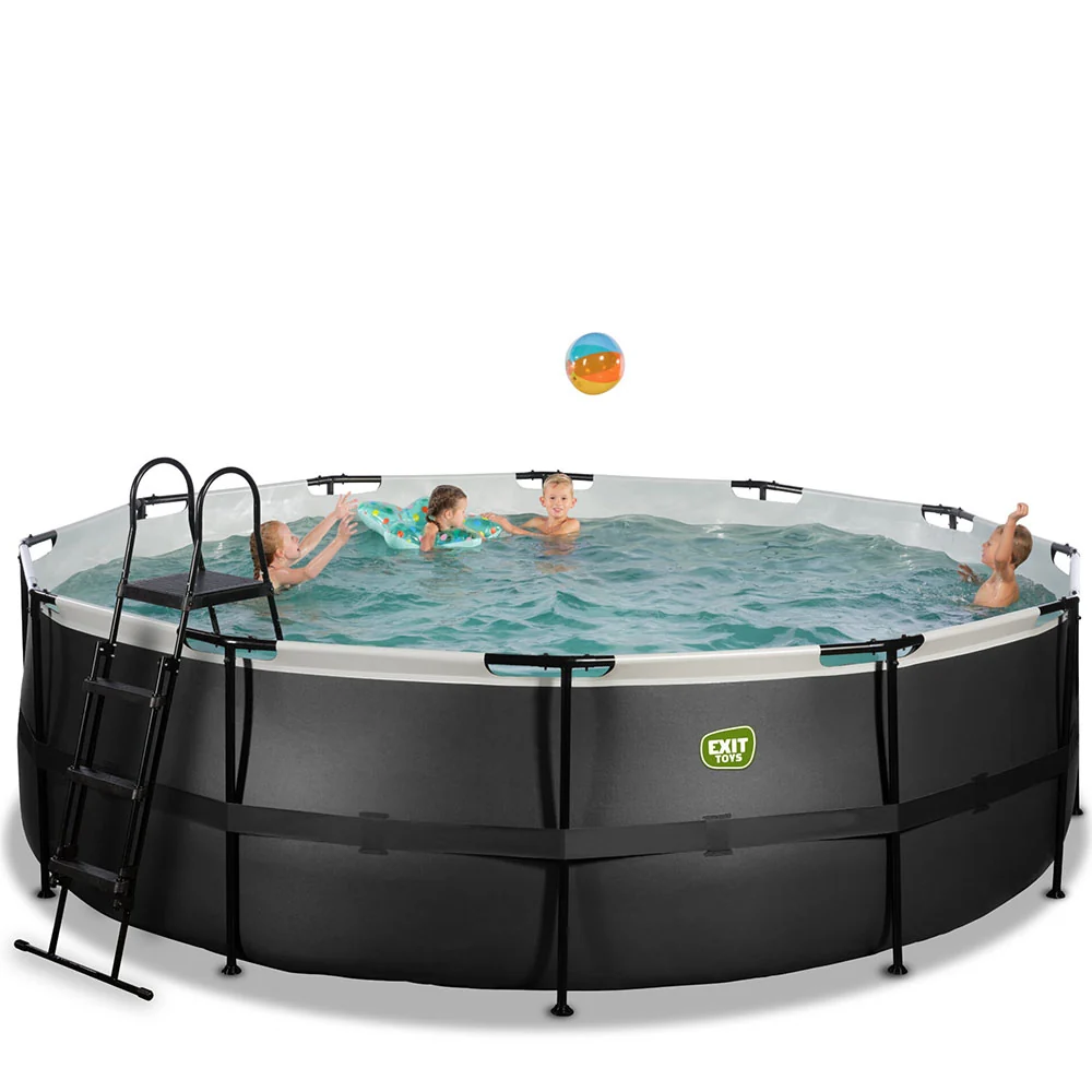 EXIT Black pool 450x122 filter and ladder - zwart