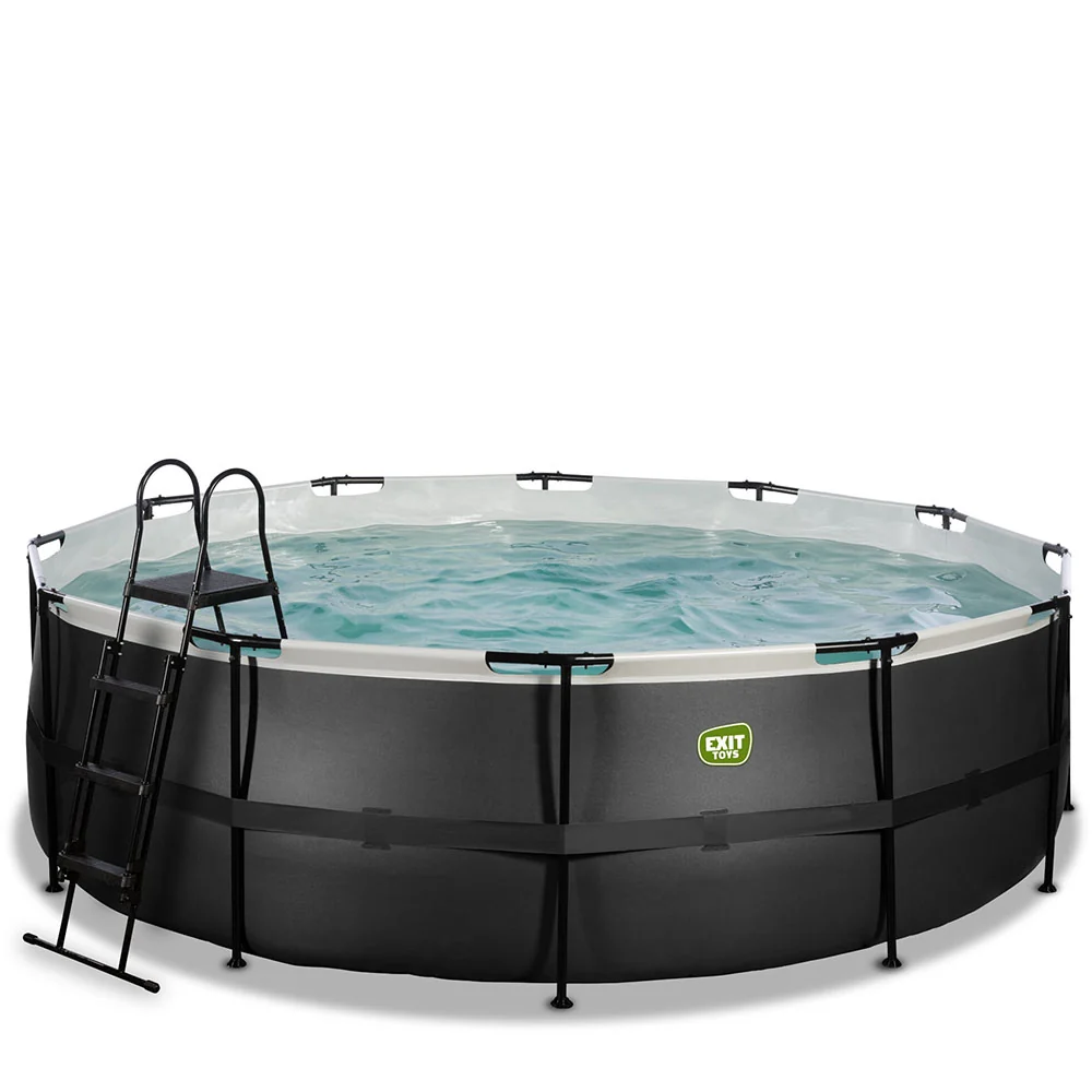 EXIT Black pool 450x122 sand filter and ladder - black