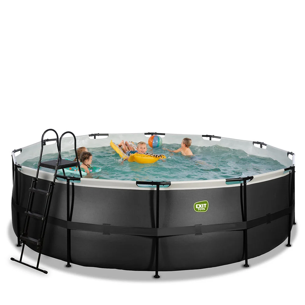 EXIT Black pool 450x122 sand filter and ladder - black