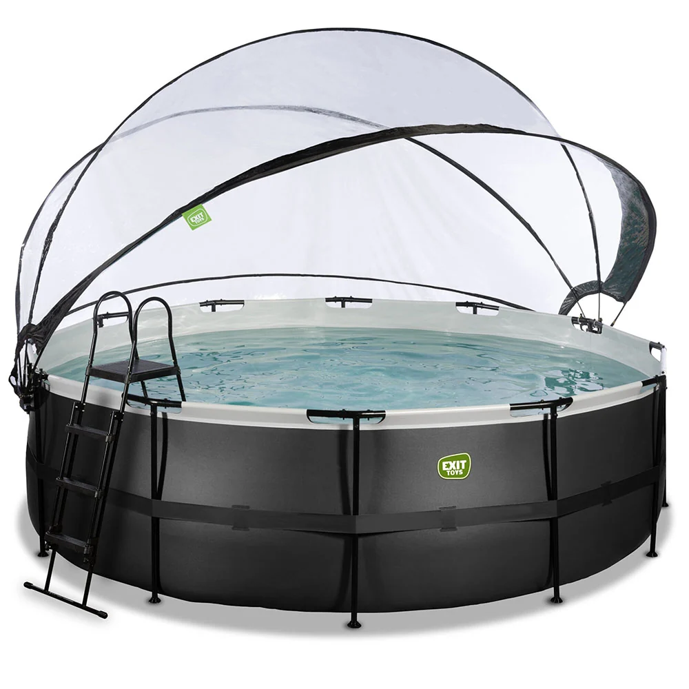 EXIT Black pool 450x122 sand filter, dome and ladder - black