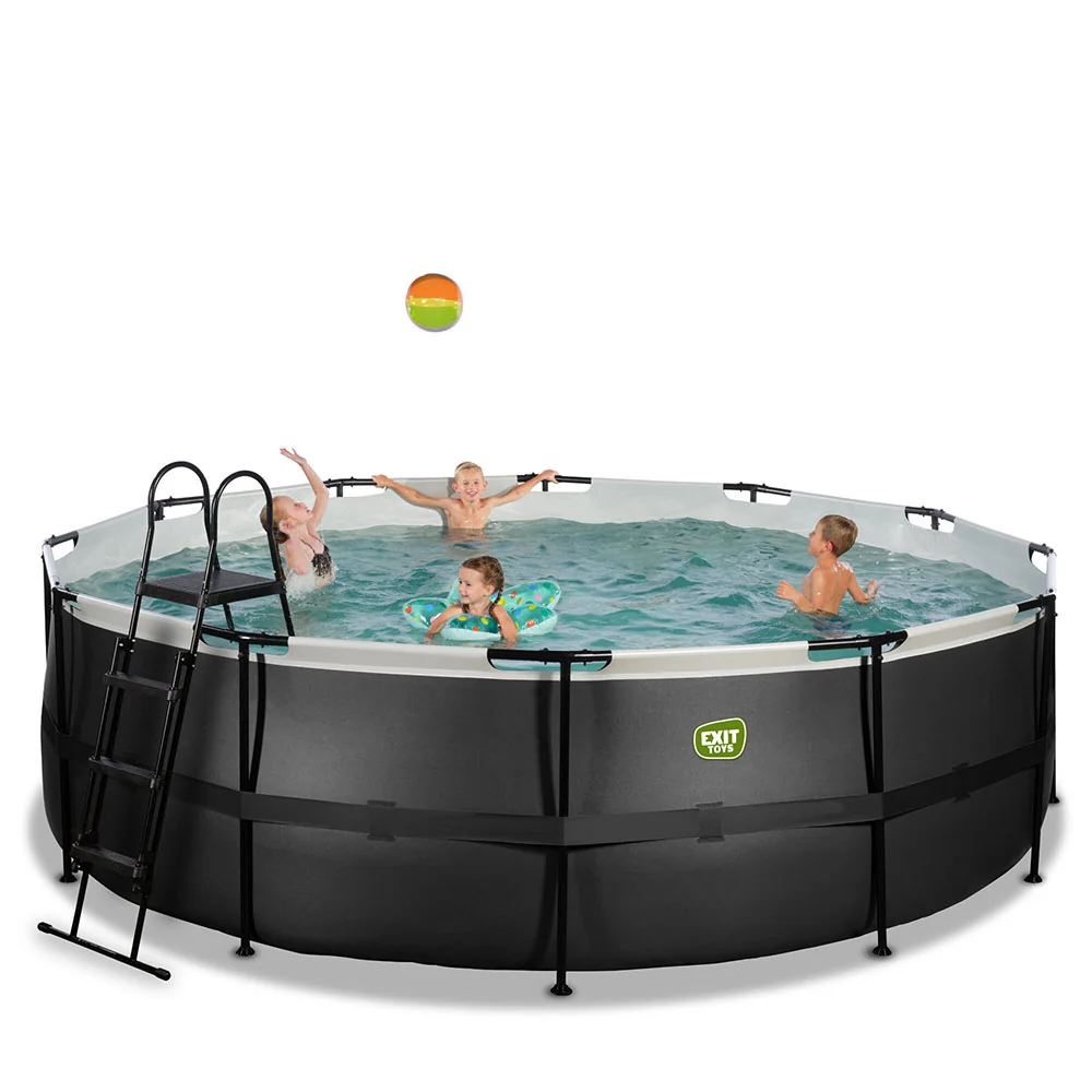 EXIT Black pool 450x122 sand filter and ladder - black