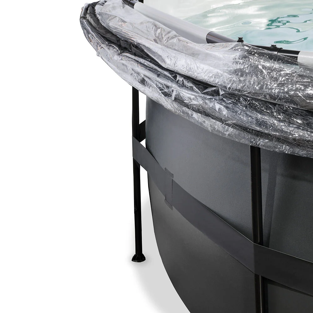 EXIT Black pool 488x122 sand filter, dome and ladder - black