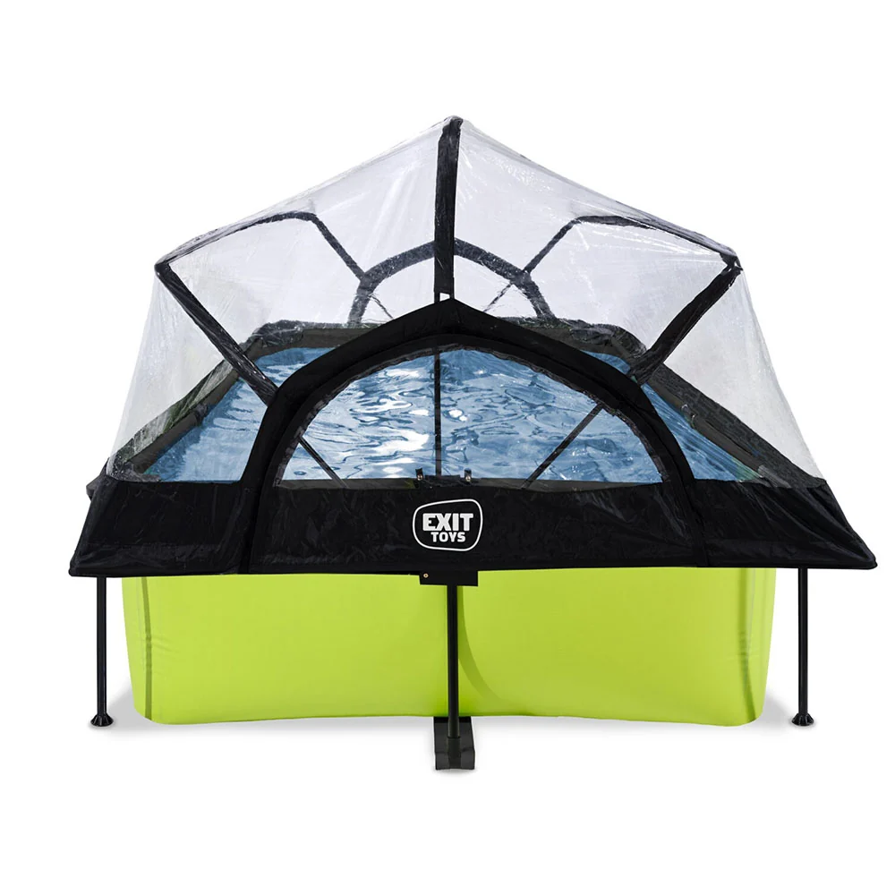 EXIT Lime pool 220x150x65 filter pump and cover - mosgroen