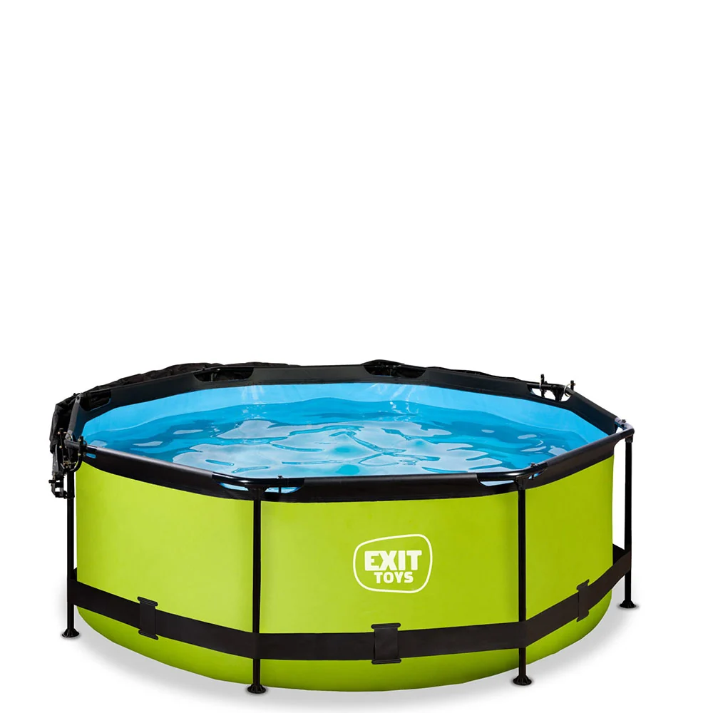 EXIT Lime pool 244x76 filter pump and awning - groen