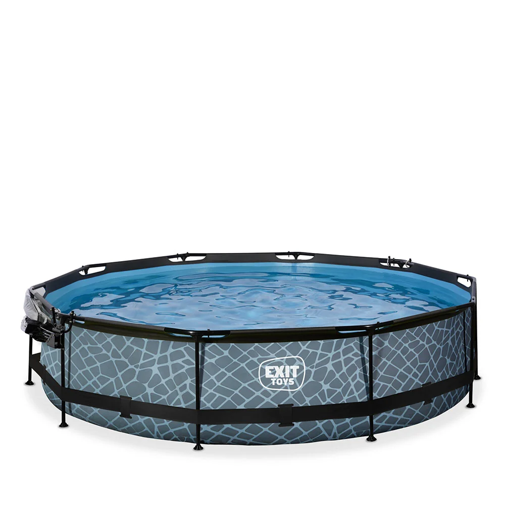 EXIT Stone pool 366x76 filter pump and dome - Asgrijs