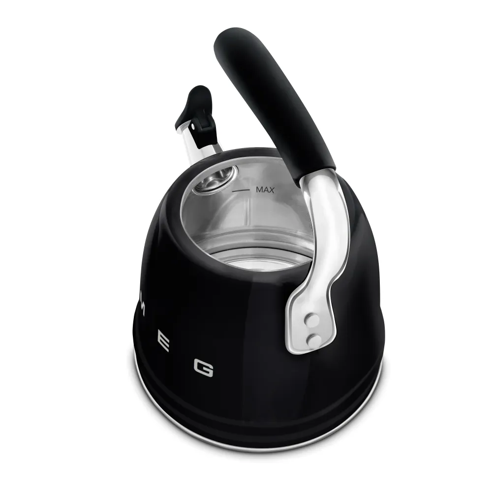 SMEG Fluitketel 2,3L 'Zwart' WKF01BL