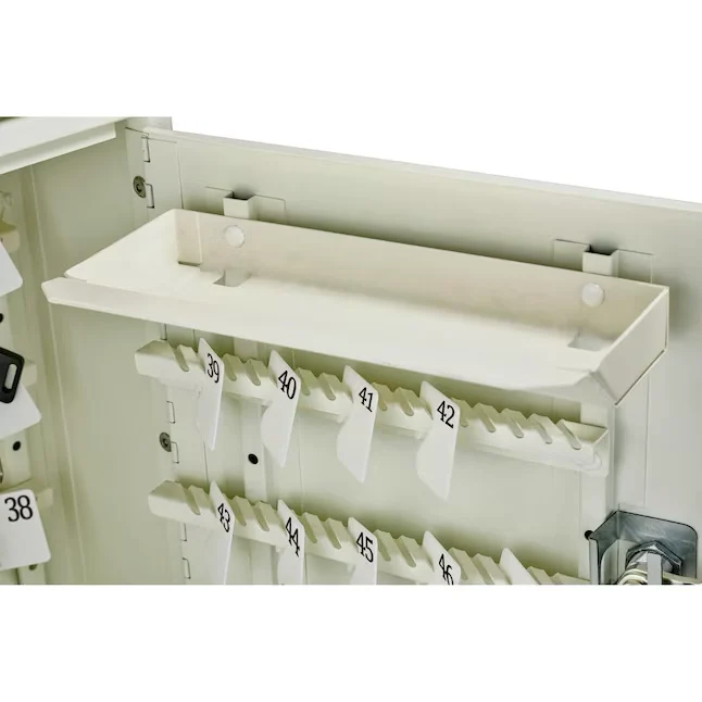 Mail Boss Key Boss High Security Locking Key Cabinet Parelmoer Drop Box - Wall Mount Key Safe Adjustable Shelves - Galvani...