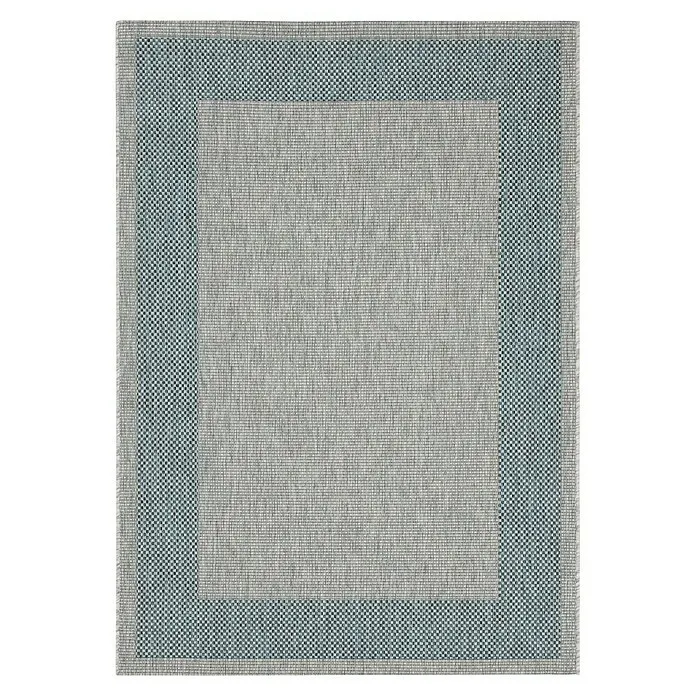 Vloerkleed Frame - Grijs, blauw, 160 x 230 cm