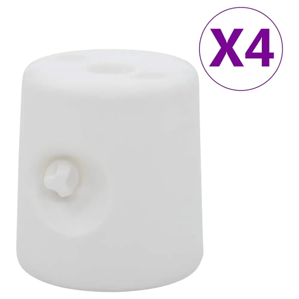Prieelgewichten 4 st PE wit vidaXL