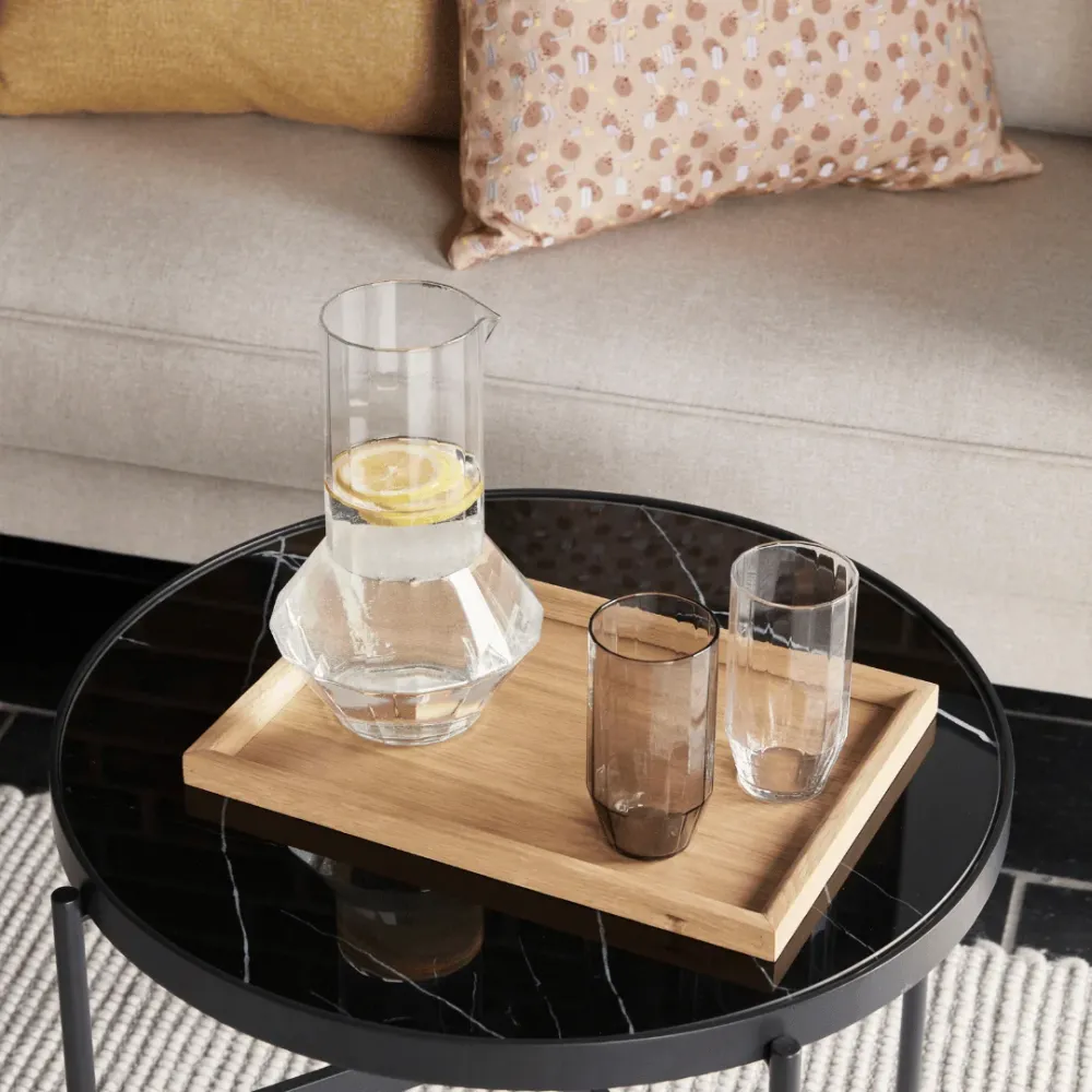 Waterkaraf met bijpassende glazen - Aster Jug Clear + glasses Hübsch