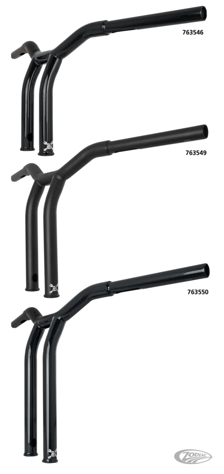 DOMINATOR RAKED BAR, 10" Gl Blk Harley-Davidson