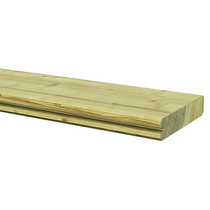 Eindprofiel plank Grenen - 180 x 13,5 x 2,8 cm, Groen met Beschermhoes