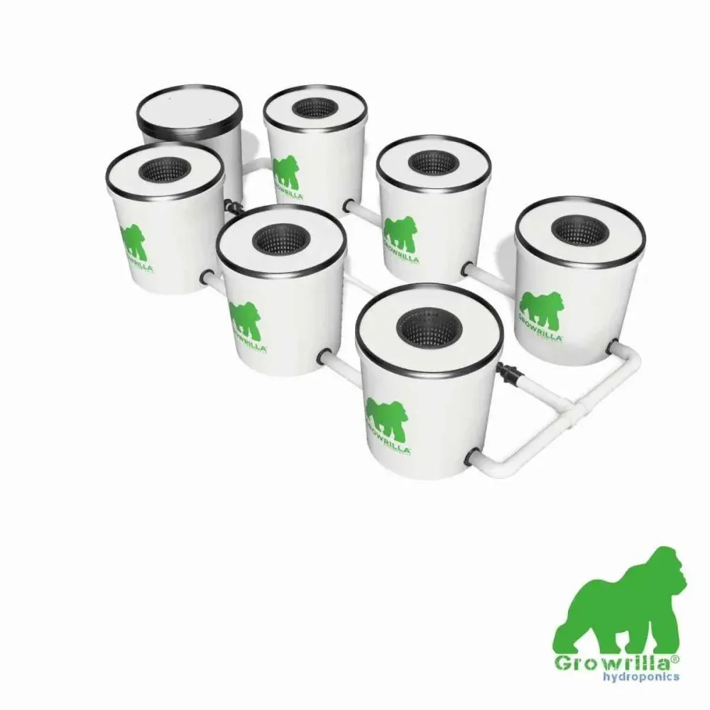 Growrilla RDWC 2.0 – 6-Pot Recirculerend DWC Hydroponisch Kweeksysteem voor Professionele Binnenkweek