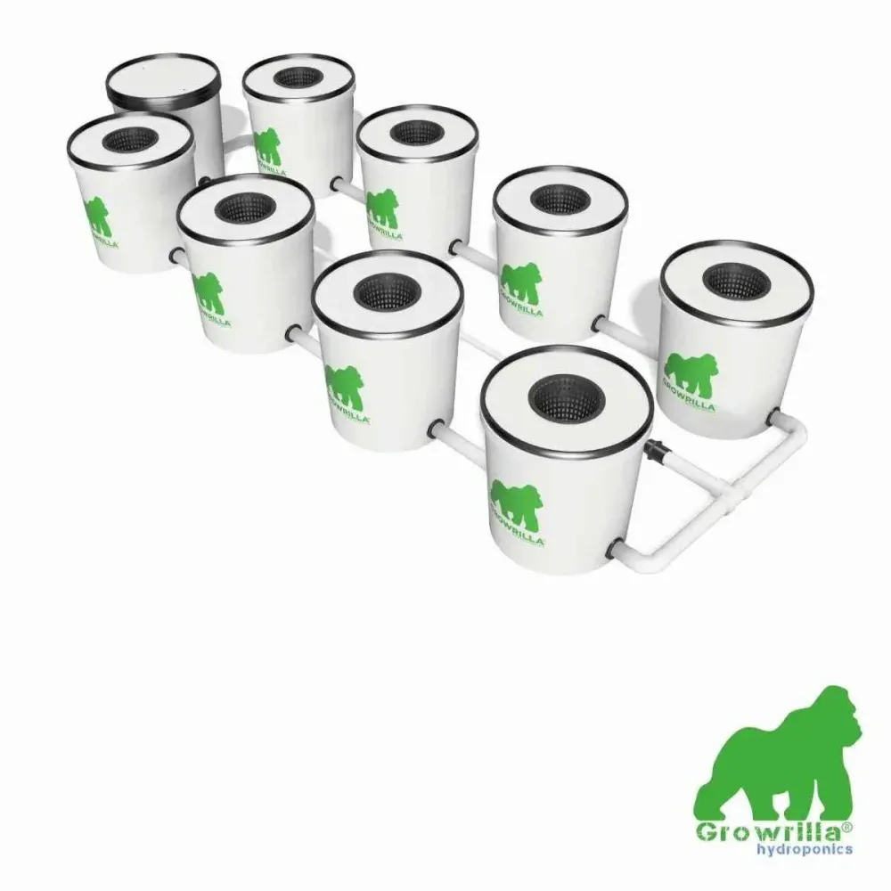 Growrilla RDWC 2.0 – 8-Pot Recirculerend Hydroponisch Kweeksysteem | Professioneel RDWC Hydrocultuur Systeem voor Indoor K...