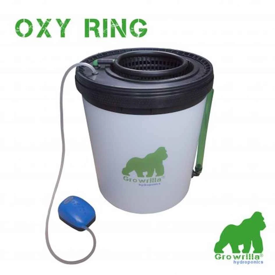 Growrilla RDWC OXY Ring Single Bucket Systeem – Professioneel Hydroponisch DWC Kweeksysteem met Maximale Wortelbeluchting