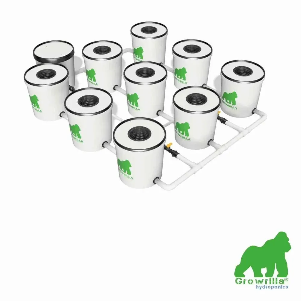 Growrilla RDWC 2.0 9 Potten Hydroponisch Kweeksysteem – Recirculerend Deep Water Culture Systeem voor Professionele Binnen...