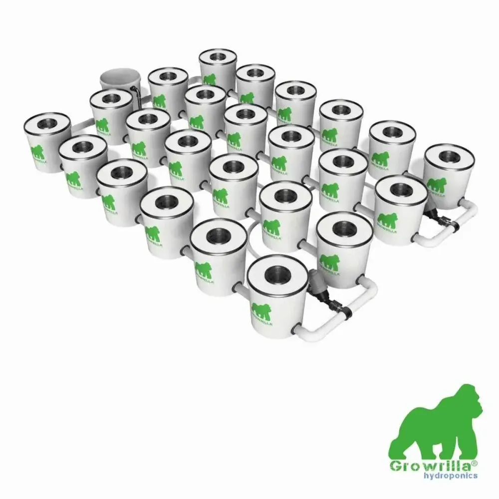 Growrilla RDWC PRO 24 Potten Hydroponisch Kweeksysteem – Professioneel Recirculerend DWC Systeem voor Grootschalige Binnen...