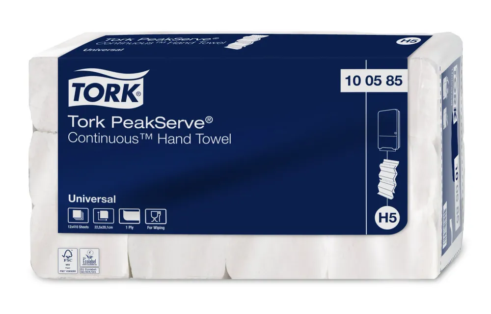 Tork PeakServe® Continu™ Handdoek 1-laags 4920 stuks H5 (100585)
