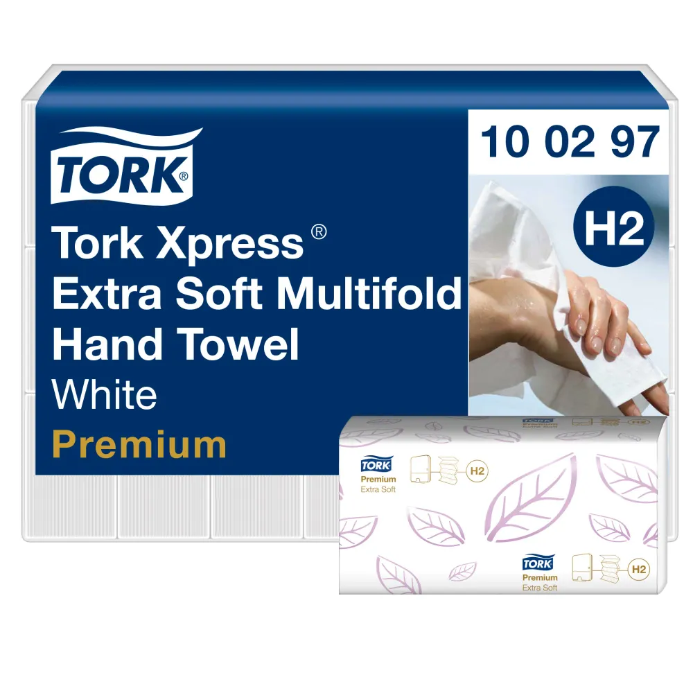 Tork Xpress® Extra Zachte Multifold Handdoeken 2-laags 21x34cm 2100 stuks H2 (100297)