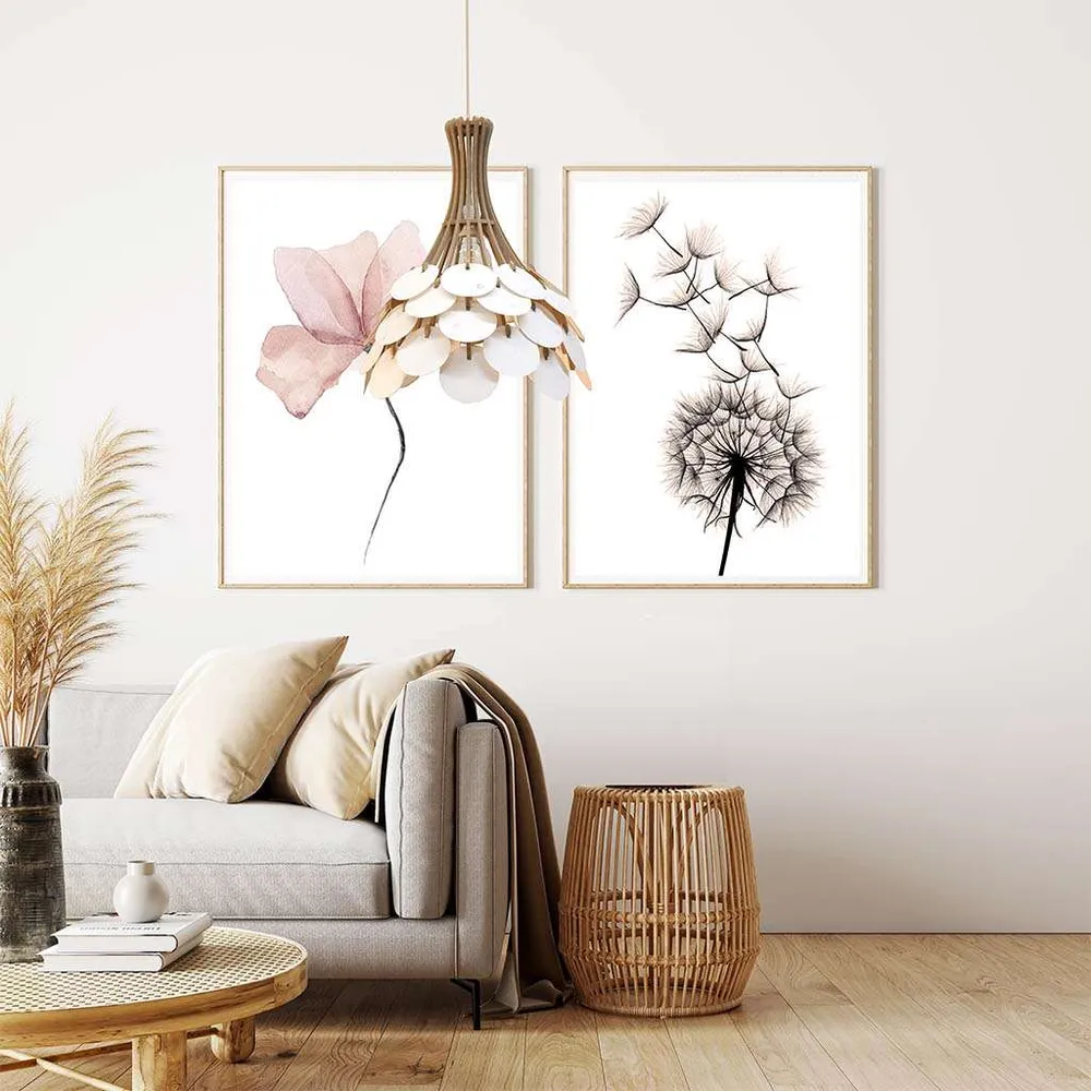 Hanglamp Fragile - hout en papier - D 36 cm RIF
