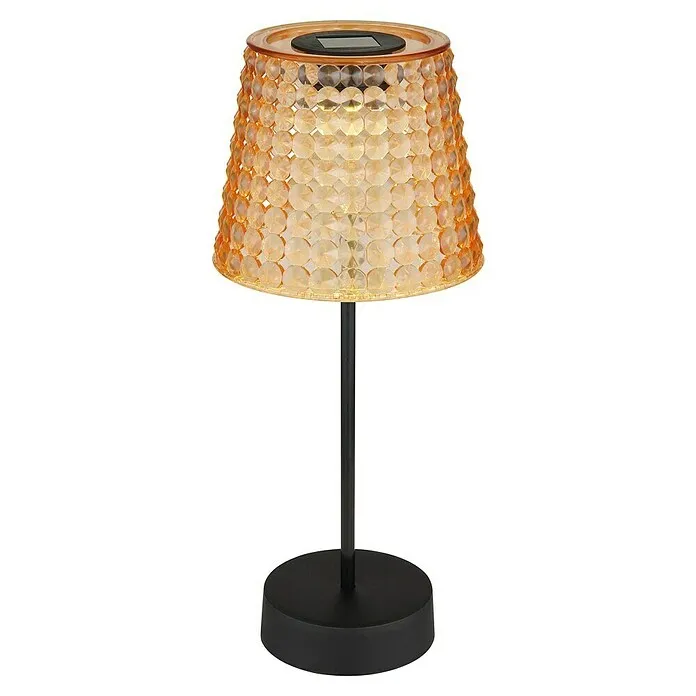 Globo Solar-tafellamp Set van 2 - Amber, Knus wit, IP44, Ø x h: 12,5 x 29 cm