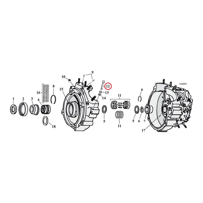 Perno Hexagonal De Zink De 3/8-24 X 2 3/4 Pulgadas Para Harley-Davidson