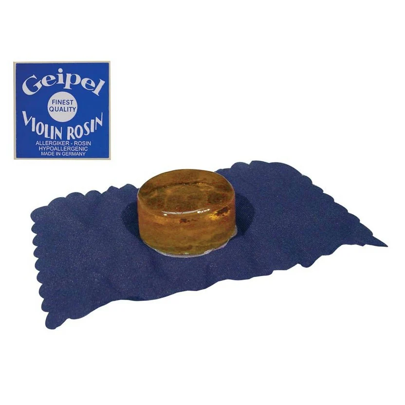 Geipel ROV-099 hars voor viool, helder, rond, klein, hypoallergeen, doek