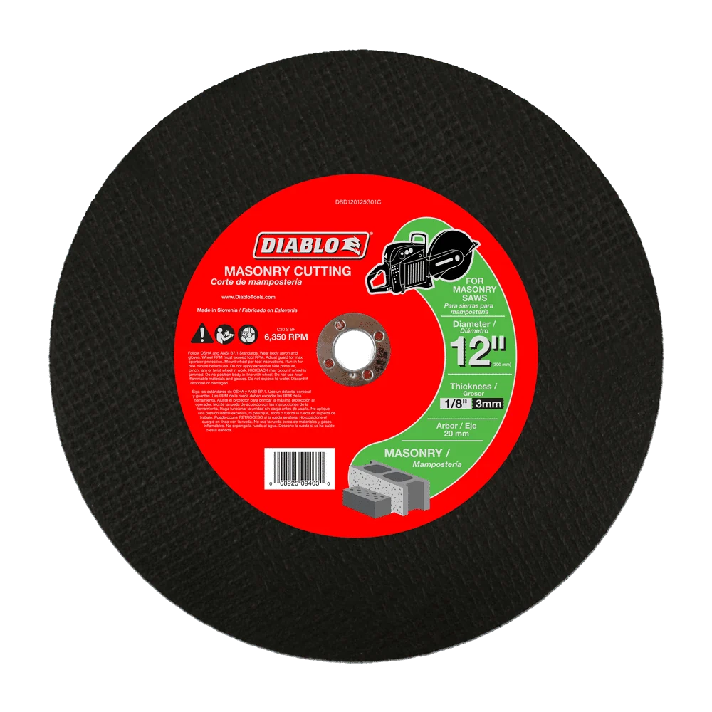 12 . Masonry High Speed Cut Off Disc 20Mm