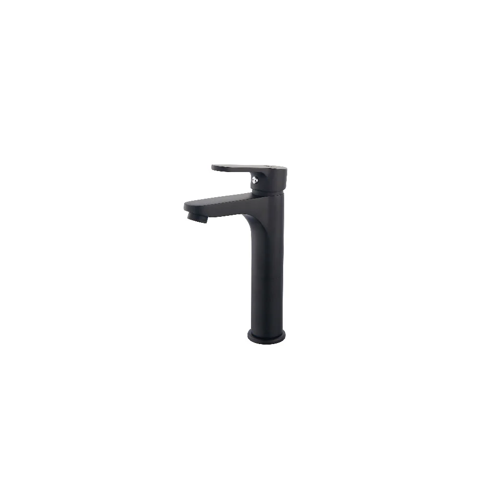 Single-lever high basin mixer matte koolzwart Paco series without drain plug