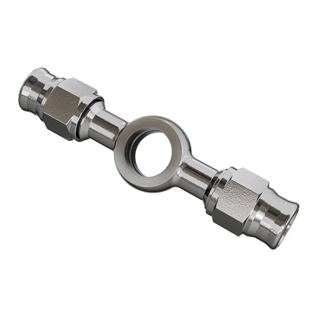Compacte Goodridge, Banjo Doble De 90° Usar Perno 3/8 O M10 Para Harley Davidson