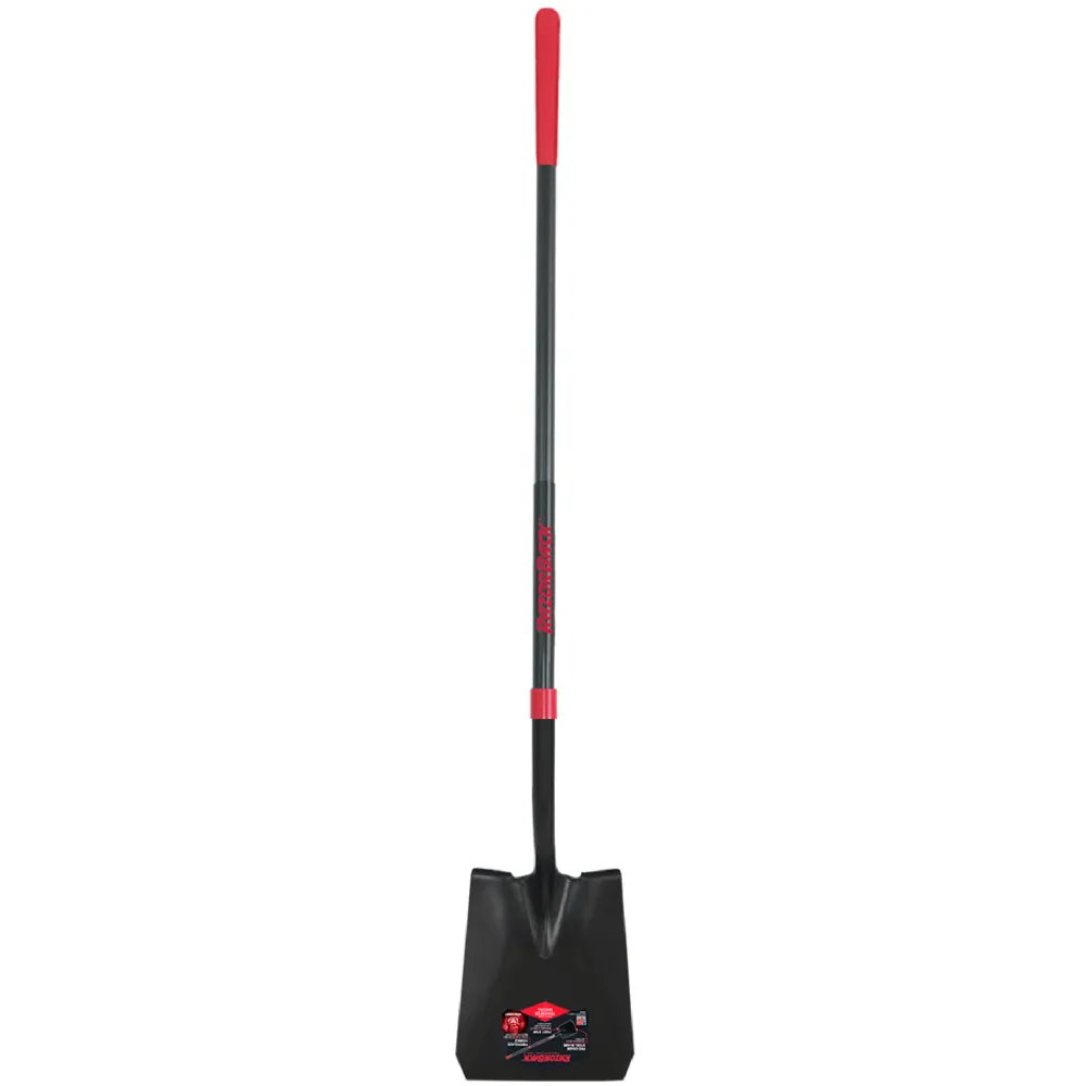 Razor-Back Square Point Shovel Glasvezel Handle and Cushion Grip