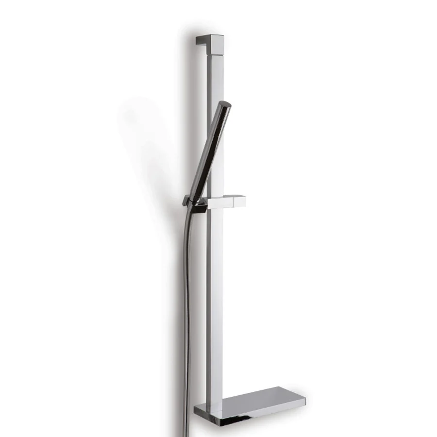 Professionele Sliding shower rod rectangular tube chrome-plated messing Lineabeta Docia