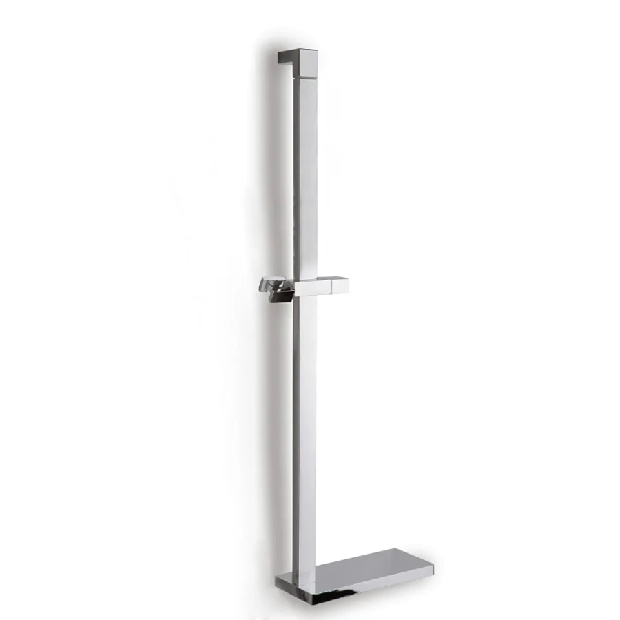 Sliding shower rod rectangular tube chrome-plated geel koper Lineabeta Docia