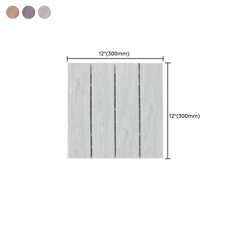 Actueel Style Wood Flooring Non-slip Rectangle Outdoor Wood Flooring Gray