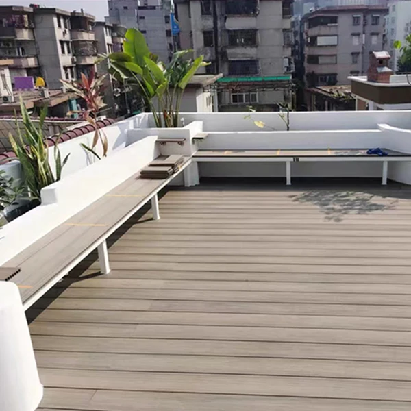 Grote Rectangular Wood Deck/Patio Flooring Tiles Interlocking Outdoor Flooring