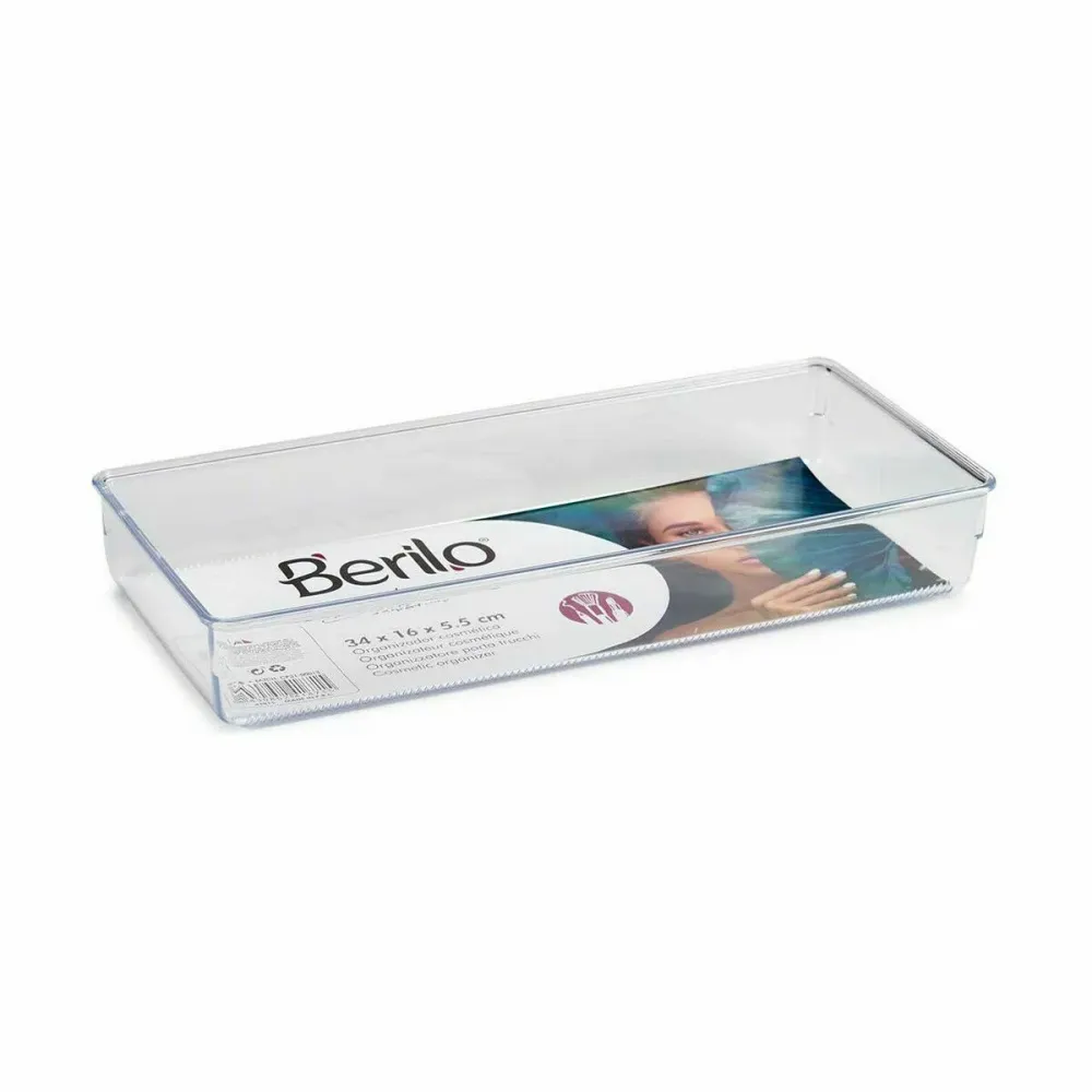 Multi-Functionele Organiser Berilo Transparant Plastic 15,5 x 5,5 x 34,5 cm 34,5 x 5,5 x 15,5 cm Multifunctioneel (36 Stuks)